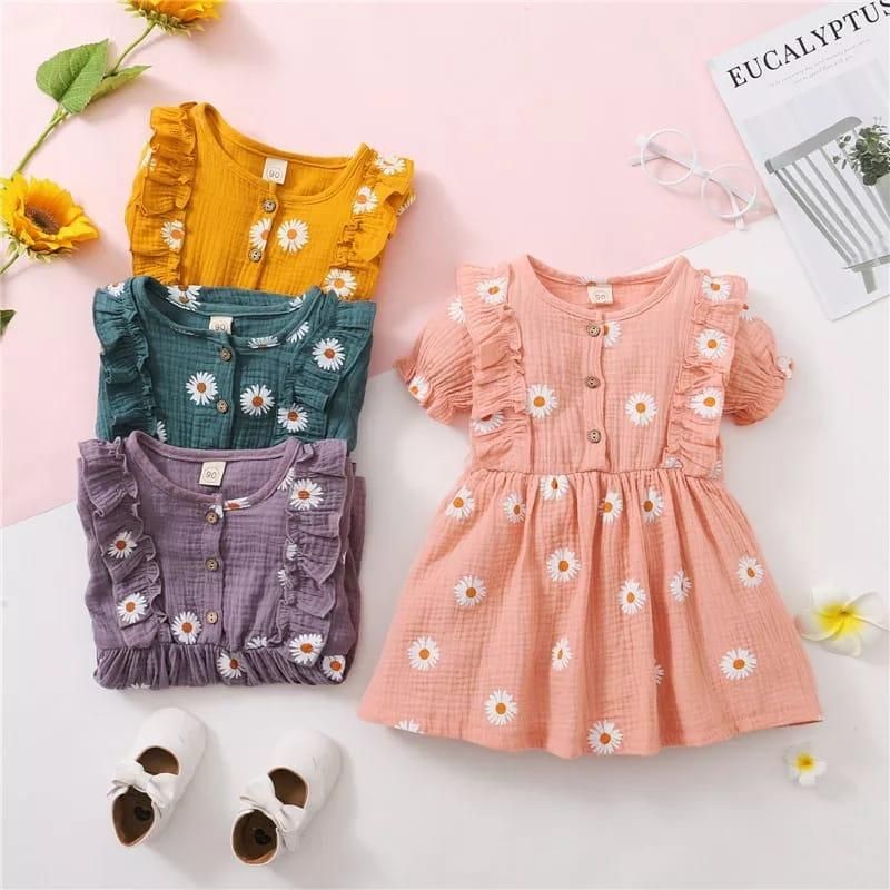 Dress Mariposa Flower Daisy 1-3 Tahun