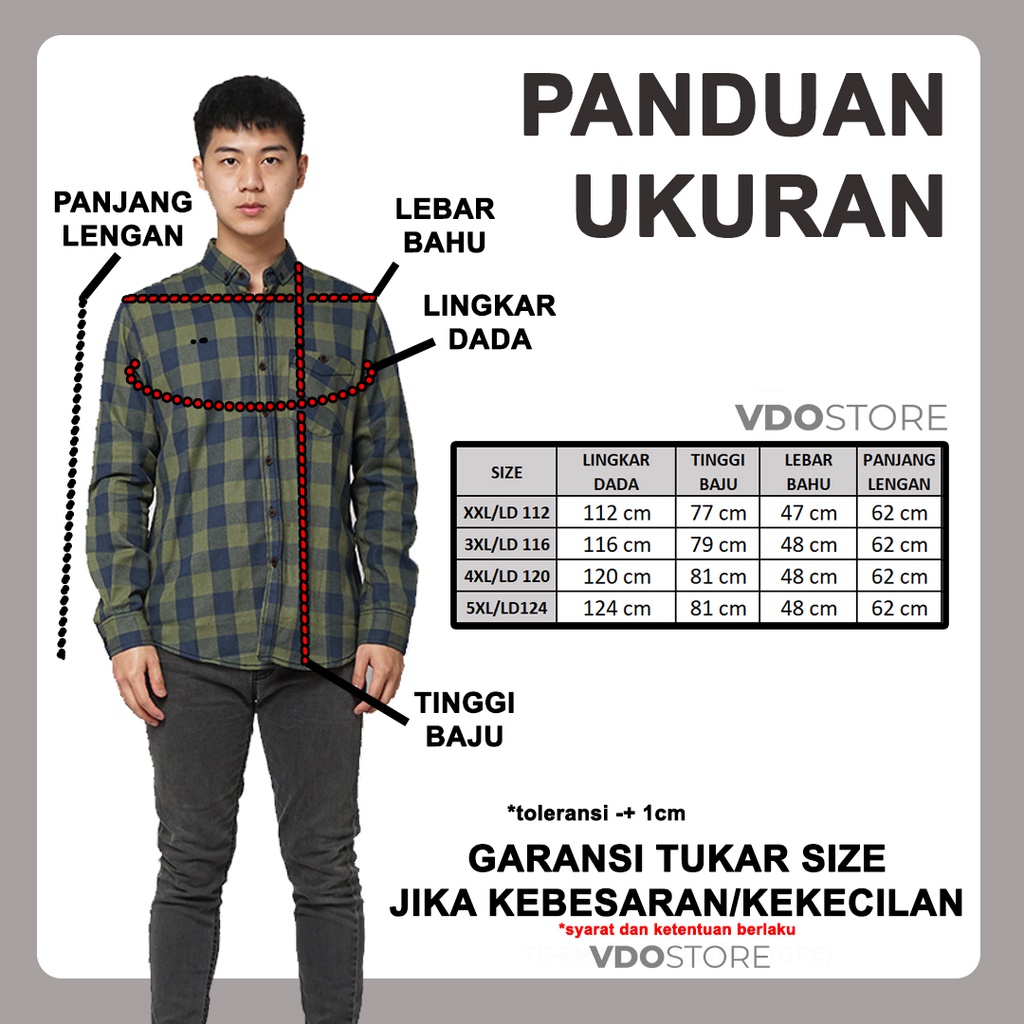 JUMBO KEMEJA FLANEL PRIA B - XXL 3XL 4XL 5XL - KEMEJA BIG SIZE VDOSTORE LENGAN PANJANG DEWASA BAJU FLANNEL PRIA TANGAN PANJANG  LD 110 120 HITAM NAVY ABU MOTIF KEMEJA XXL XXXL XXXXL COWOK MURAH DEWASA SANTAI TEBAL OVERSIZE KUALITAS IMPORT BAJU PANEL FANEL