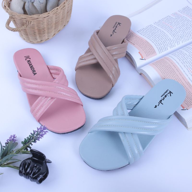 Sandal Wanita Terbaru Sandal silang wanita Sandal non slip sandal teplek wanita sandal anti licin sandal viral wanita sandal kokop wanita