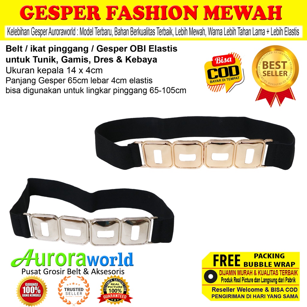 AURORAWORLD GESPER OBI KARET UNTUK DRESS GAMIS TUNIK IKAT PINGGANG CEWEK FASHION TERBARU UNTUK HIJAB TUNIK BELT KARET ELASTIS WANITA TERMURAH TERLARIS bisa COD