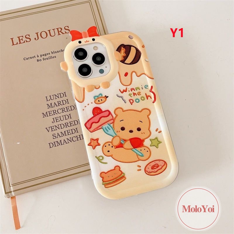 Soft Case Motif Kartun Winnie the Pooh 3D Untuk iPhone 11 13 12 14 Pro MAX 7 8 6 6S 14 Plus XR X XS MAX SE 7plus