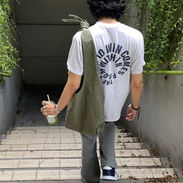 Tsuno Bag / Tas Kanvas - Canvas Sling Bag / Shoulder Bag - Carhatt Brown, Small