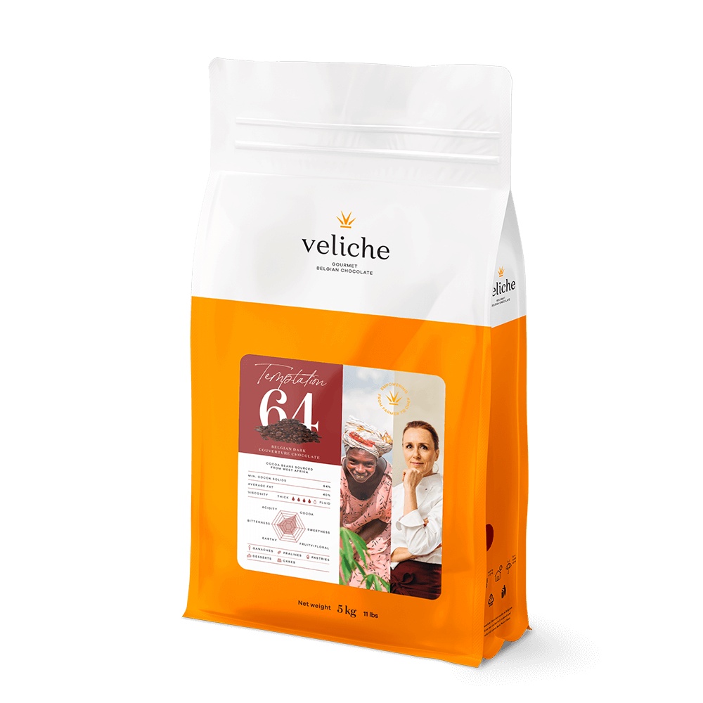 

Dark Chocolate Couverture Veliche 64 % - REPACK