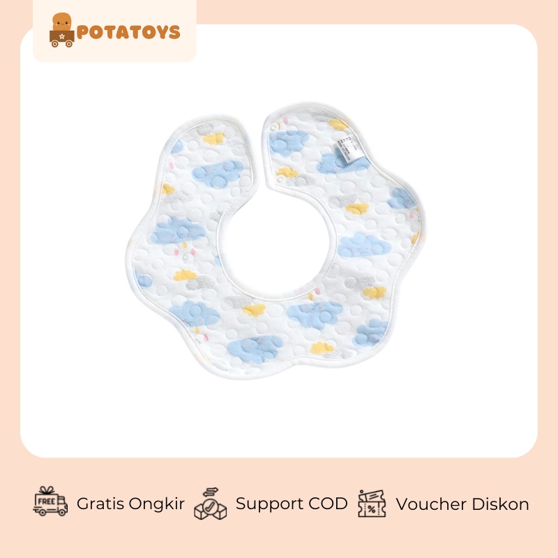 [ Potatoys ] Baby Bib / Slaber / Celemek Kain Baby Newborn / Celemek Mpasi