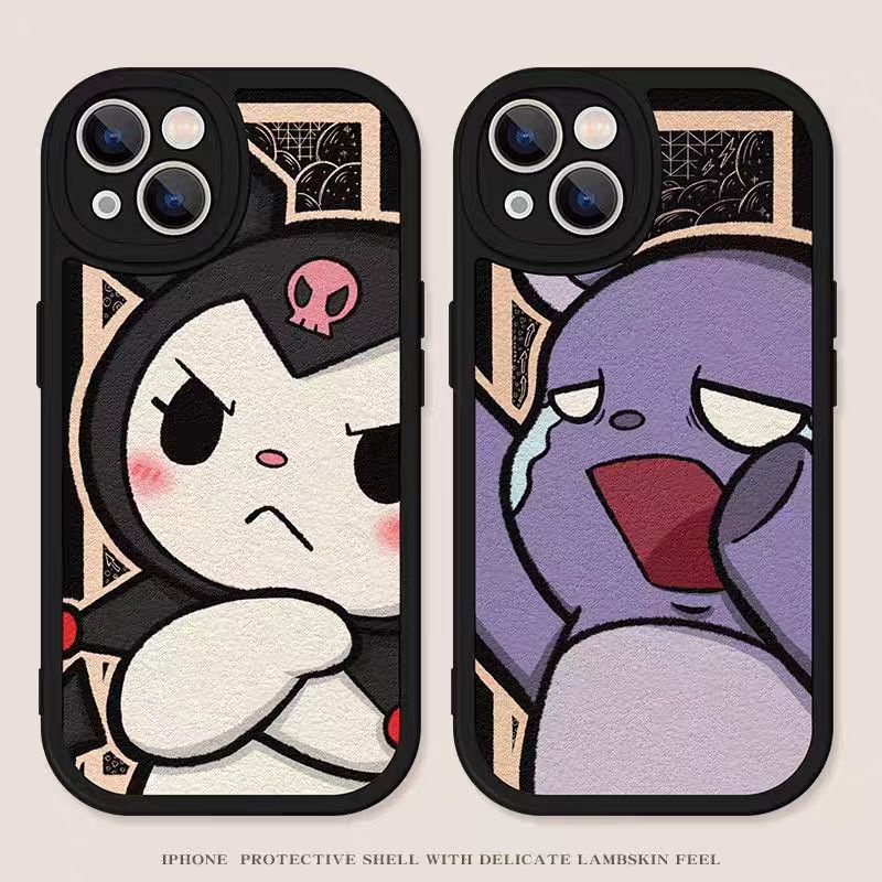 Ins Kuromi Case Bahan Kulit TPU Untuk iPhone 14 14pro 14Plus 14prm 13 13pro 13pro 11 7Plus 8Plus Xr XS 12pro Max