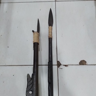Image of thu nhỏ Agusmasyita Sumpit Senjata Etnik Suku Dayak Berburu Turnamen Ritual Adat Khas Kalimantan Dari Kayu Ulin Asli #2