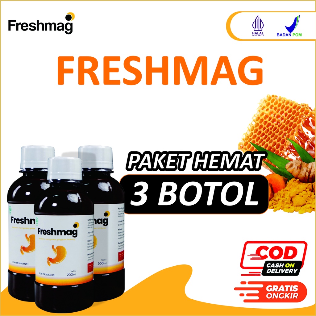 

Paket Hemat 3 Botol FRESHMAG Madu Herbal Herba Alami Obat Asam Lambung Mag Kronis Atasi Mah dan Gerd