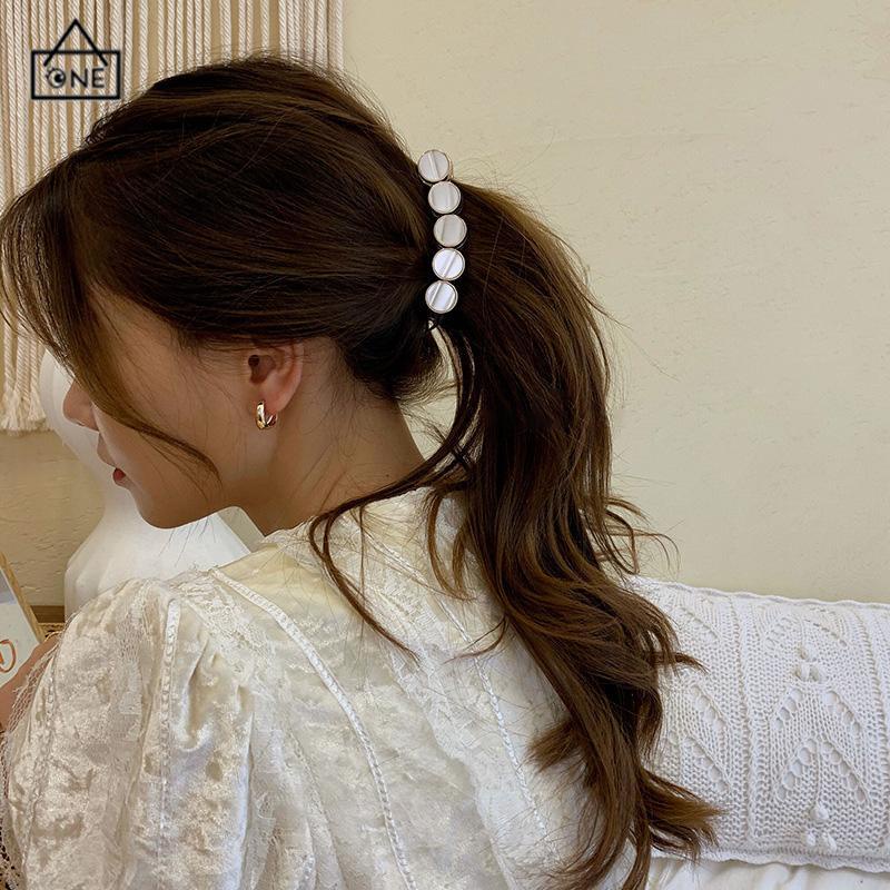 COD❤️Jepit Rambut Pisang 10.5cm Mutiara Kristal Jepitan Ponytail  Salon Banana Ponytail Hair Claw Clips-A.one