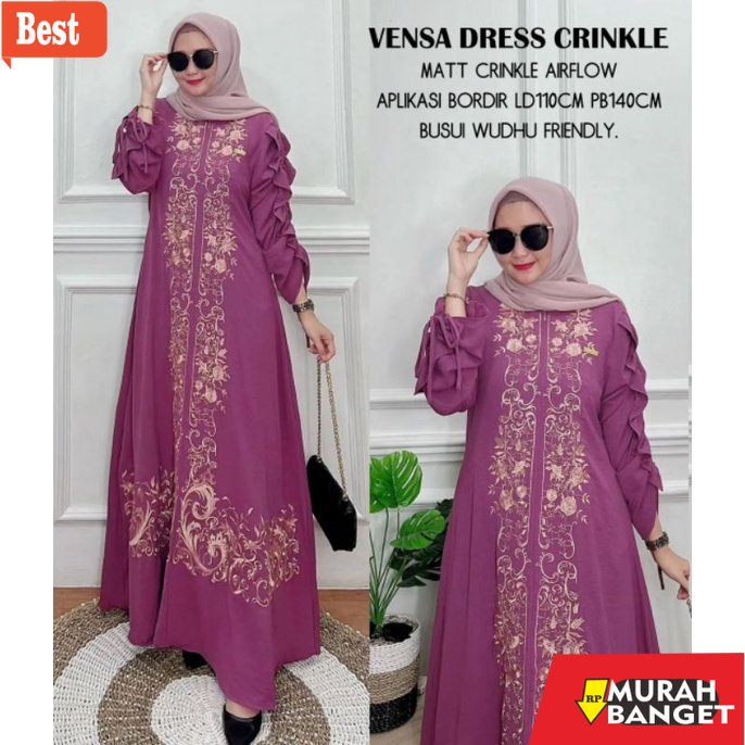 model dress terbaru 2022 GAMIS DEWASA.  BORDIR VENSA, ALMIRA, RAYYA DRESS Bordir