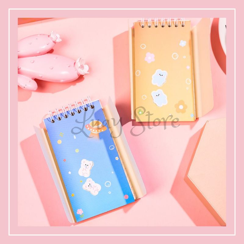 

Notebook Ring Panjang Motif Kartun Lucu Buku Catatan