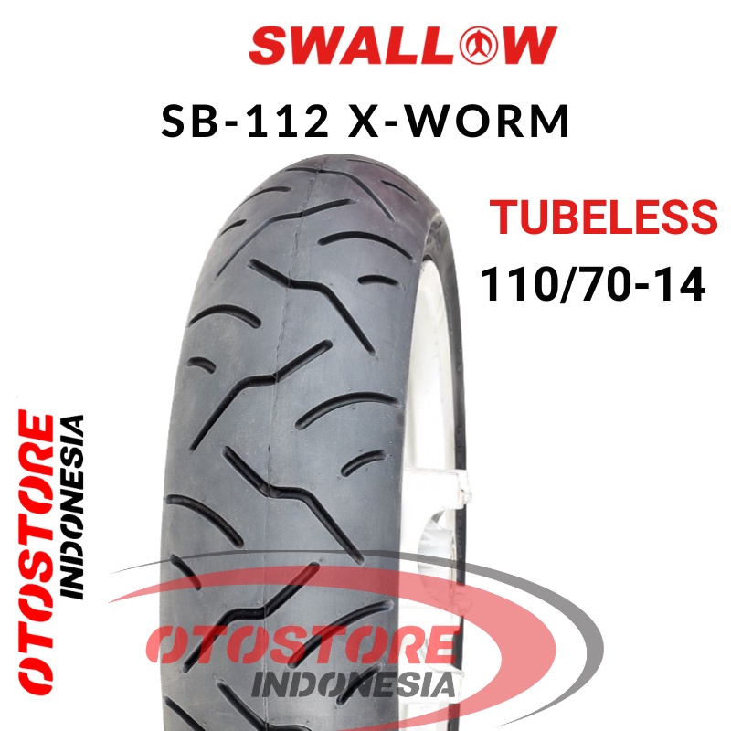 Ban Luar Motor Swallow SB-112 X-WORM 110/70-14  RING 14 Tubeless  ban motor