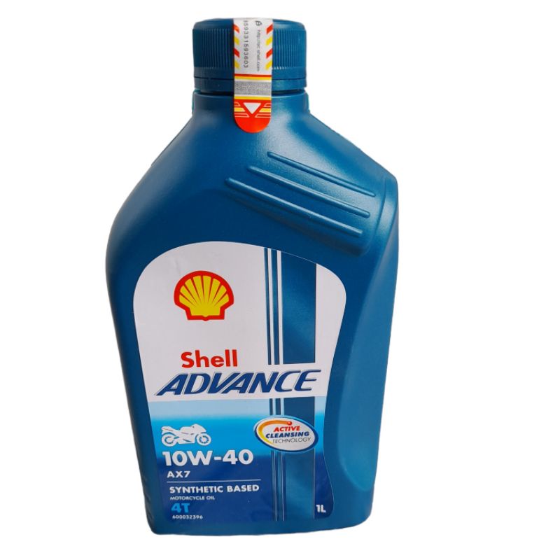 Oli shell ADVANCE AX7 10W-40 1Liter Oli mesin shell