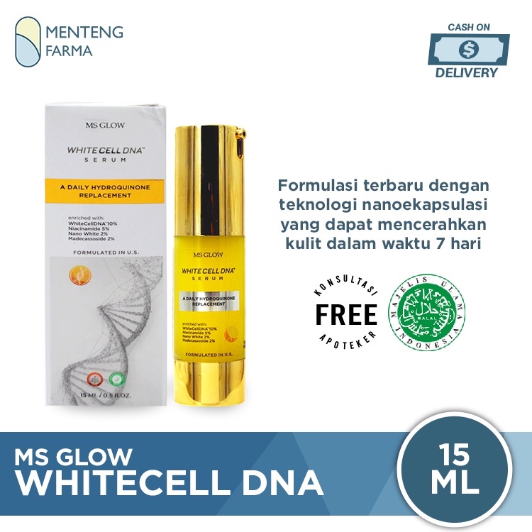 Ms Glow White Cell DNA Serum 15 mL - Formula Nanoencapsulation Mencerahkan Dalam 7 Hari