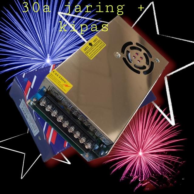 Adaptor 12V 30A Power Supply Switching LED Jaring 30 Ampere 12 Volt DC