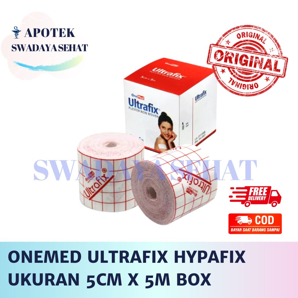 ONEMED ULTRAFIX HYPAFIX BOX Ukuran Panjang 15CMx5M - 10CMX5M - 5cmx5m Plester Perekat Pembalut Luka Hipafik Hipafi Ultra Fix