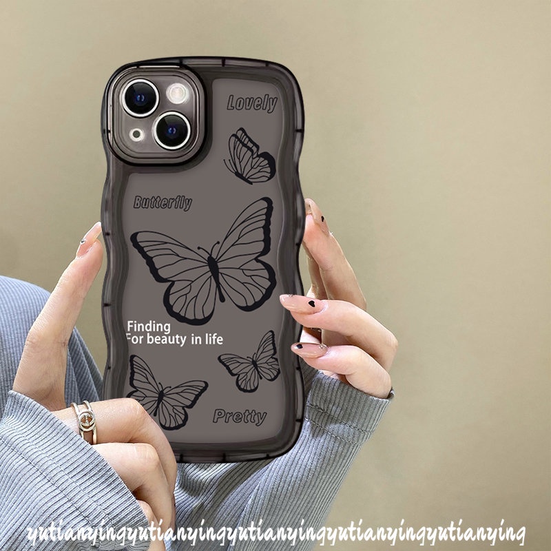 Soft Case TPU Motif Kupu-Kupu Hitam Retro Untuk Redmi Note 11 11s 9 8 10 Pro Max Plus 9 10 9T 10C 10A 9A 9C 10 10s 10Pro