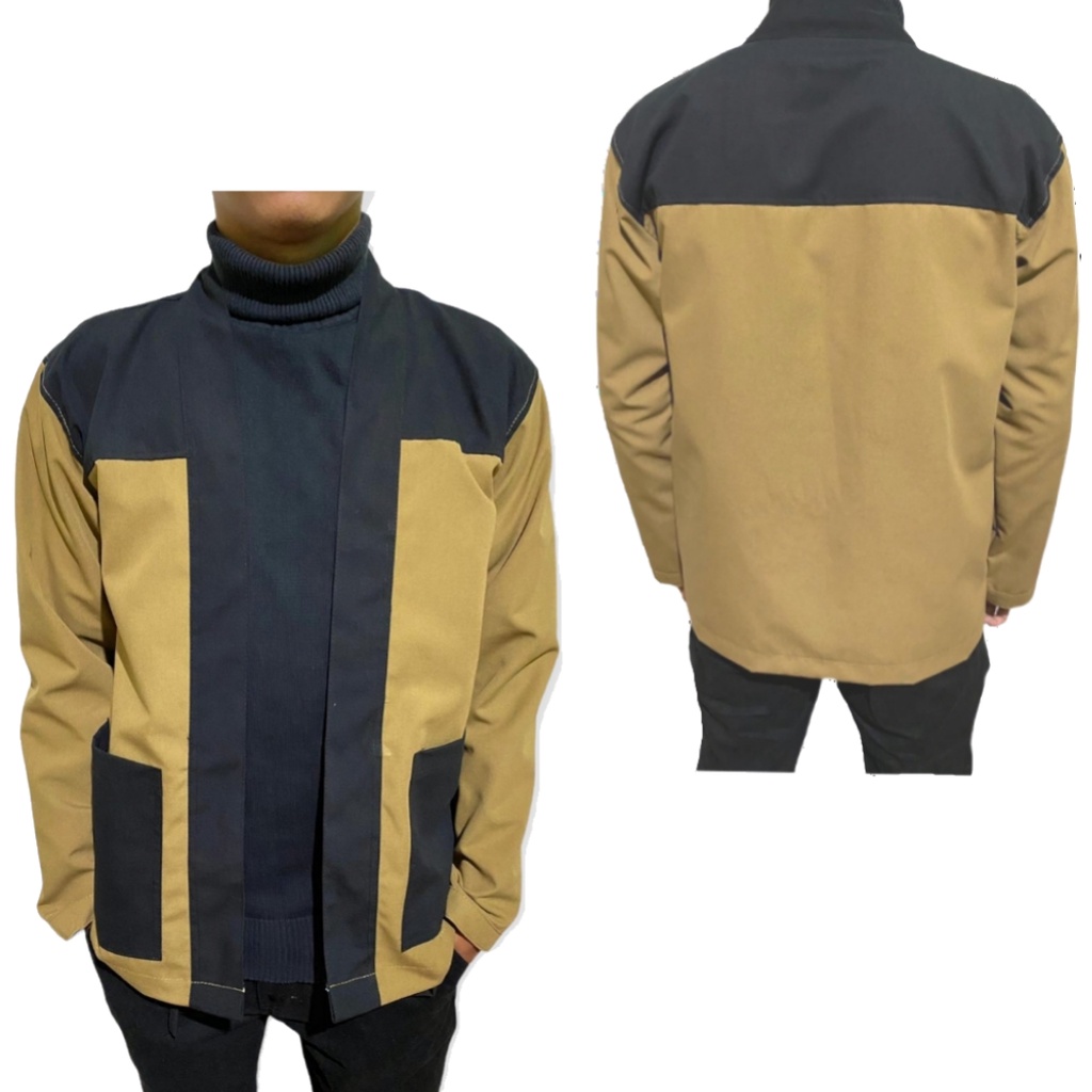 COD Kimono Kanvas Pria-Jaket Pria