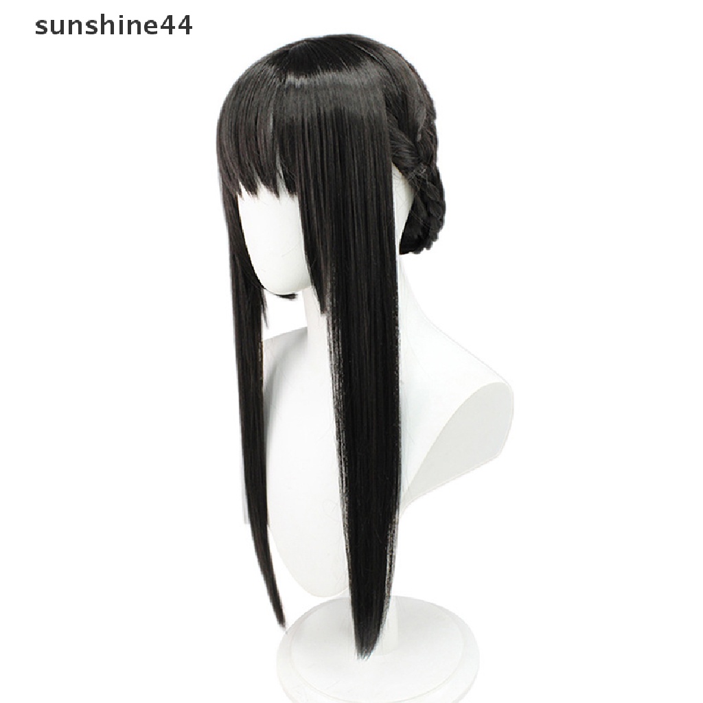 Sunshine Wig / Rambut Palsu Wanita Model Anime Spy X Family Yor Forger Warna Hitam Untuk Pesta Halloween