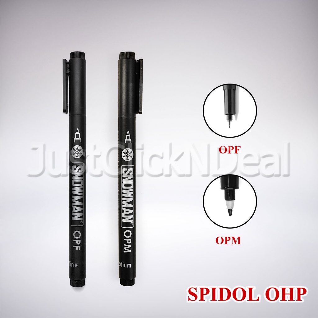 

Snowman Spidol MIka OHP OPF OPM Permanent Smooth Surface