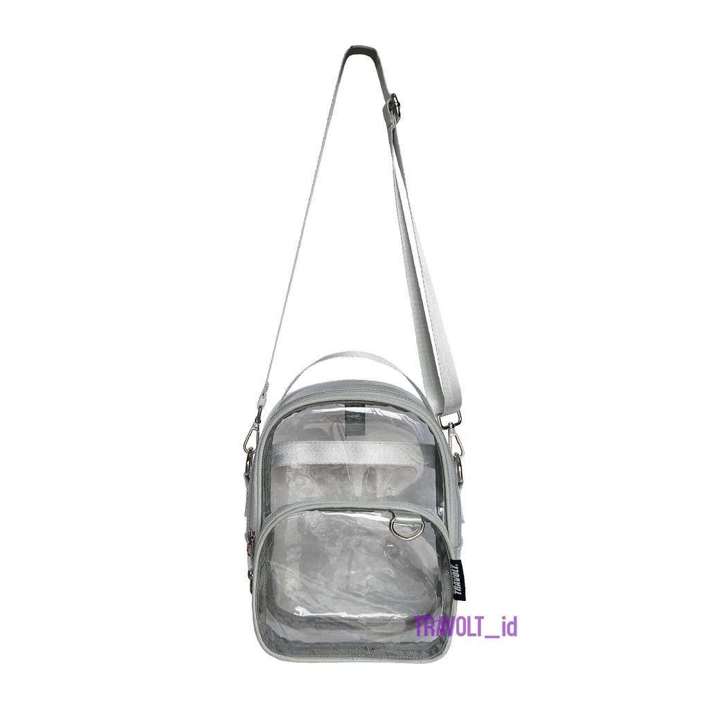 Premium Sling Bag 3in 1 - Travolt - 6 Warna Tas PVC Selempang ransel Transparan - Tas PVC Mika tebal  - Tas Konser KPOP - Daew-2