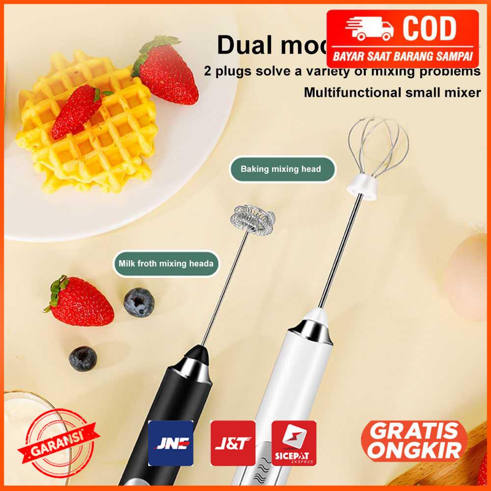Pengocok Telur Susu 2in1 Portable Electric Hand Mixer Milk Frother