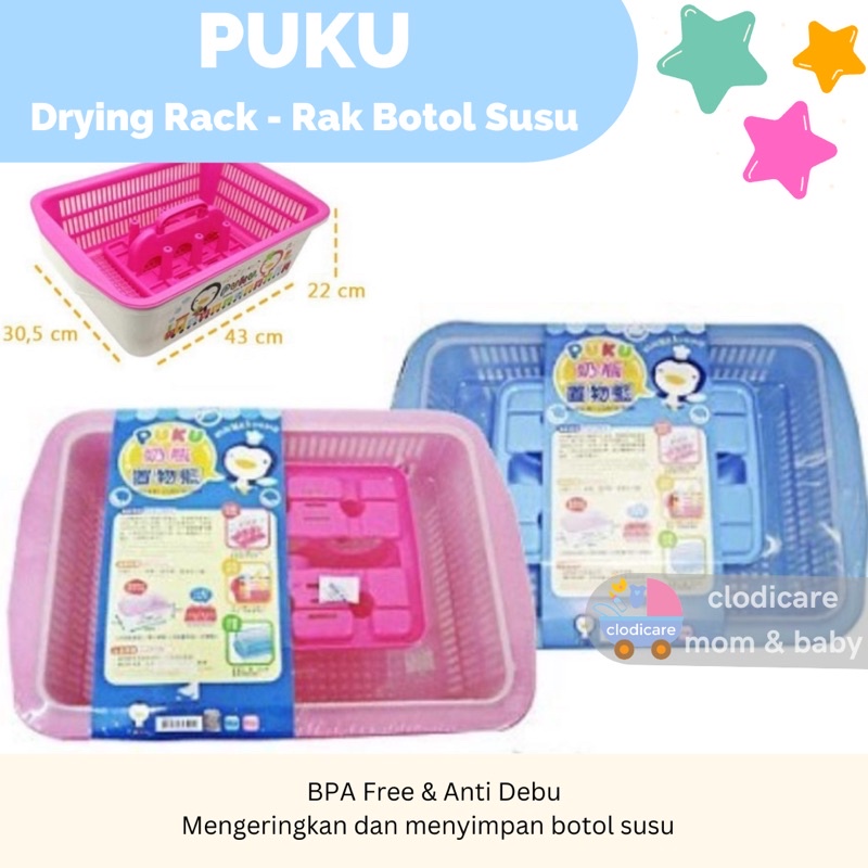 Puku Drying Rack Kandila Baby Rak Botol Susu Bayi Besar FREE PACKING KARDUS