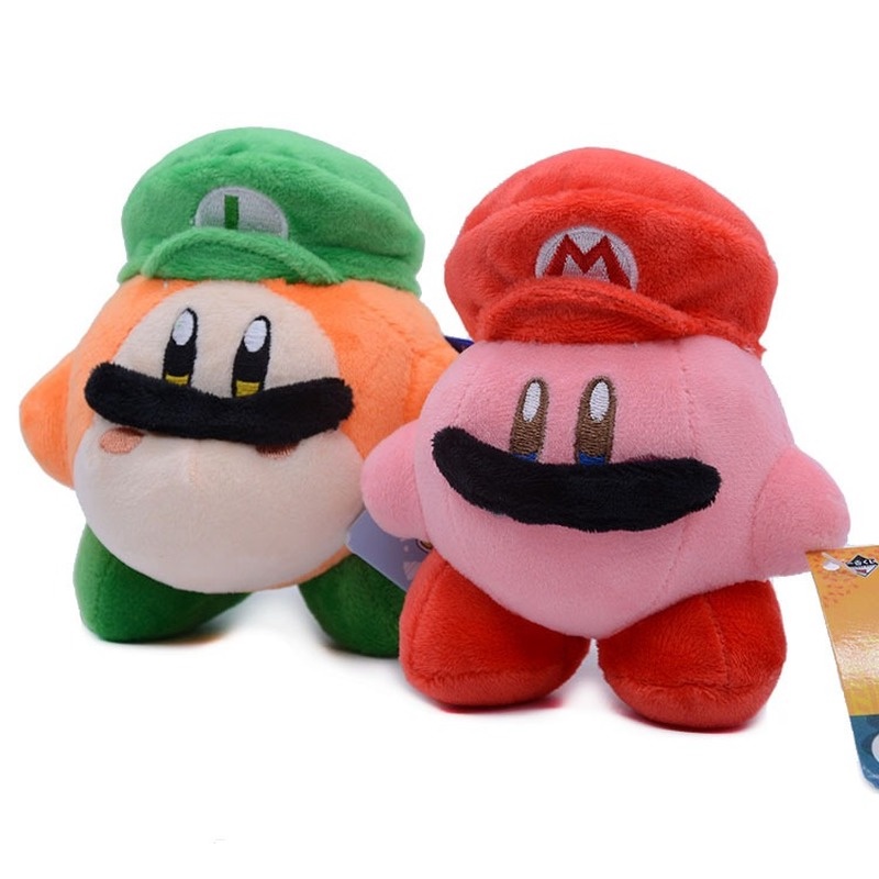 Mainan Plush Kirby Waddle Dee Lembut Dan Dapat Di Peluk Dengan Topi Mario Luigi Untuk Waktu Bermain Anak Dan Gamer