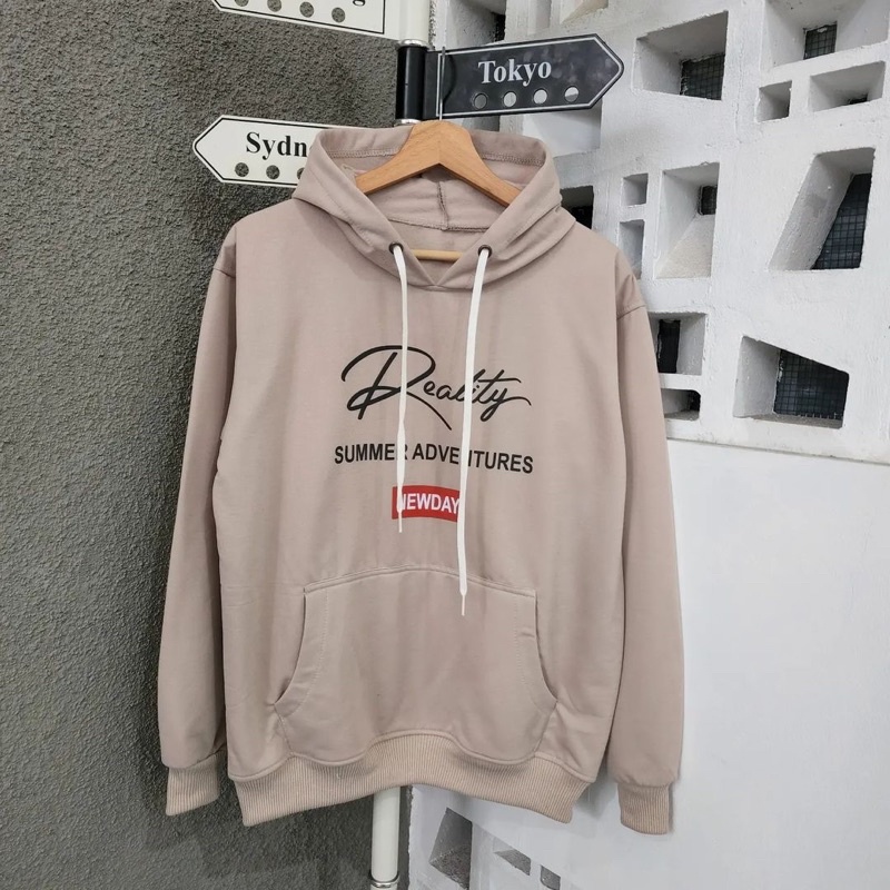 Sweater hoodie pria REALITY HOODIE sweter distro pria atasan pria