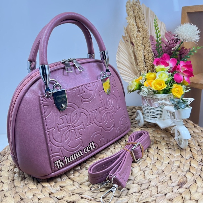 TAS WANITA ALMA MINI EMBOS/TAS KERANG WANITA SIZE 22x18CM MOTIF RENDOM