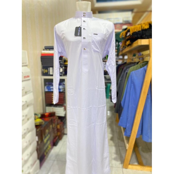Gamis Putih An Nun Kancing Snap