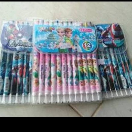 

[COD AKTIF] krayon putar / roling crayon gambar karakter isi 12Rolling Crayon