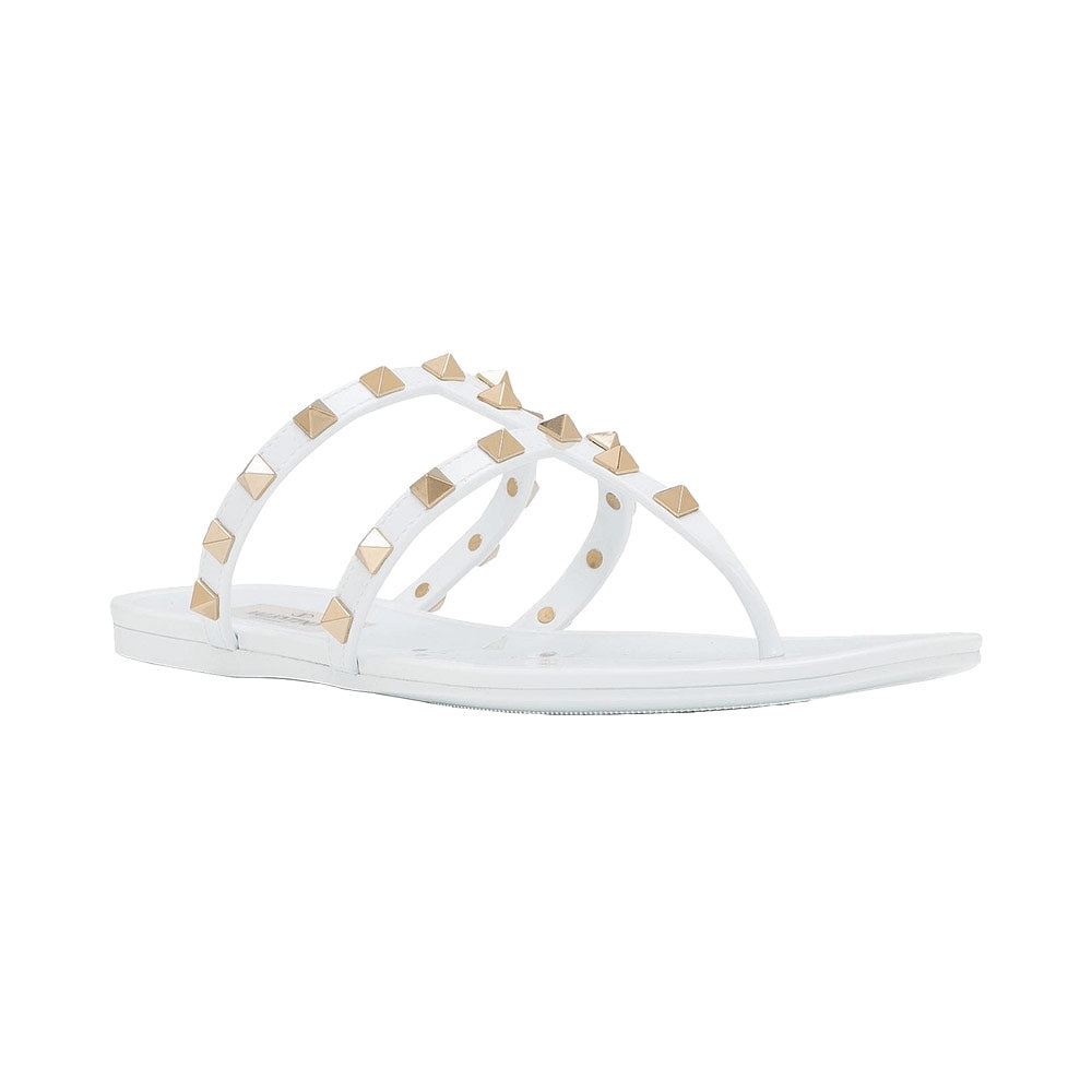 VLTN Garavani Rockstud Sandal Thong T Jelly White 100% Original