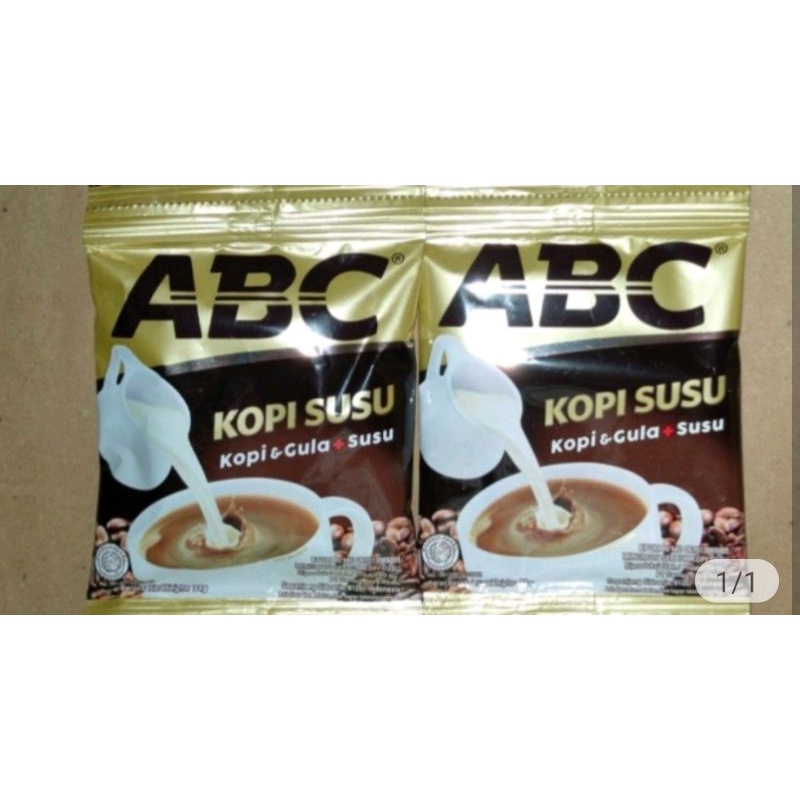 

kopi susu ABC 1 sachet 20 gram kopi gula susu