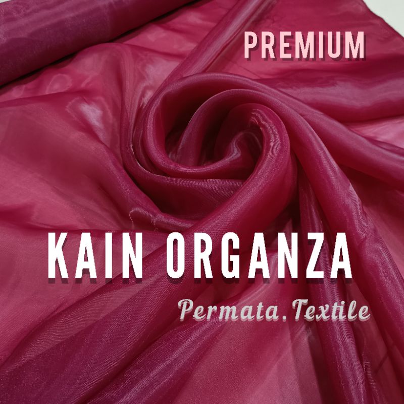Kain Organza Polos / Organza Polos glowing / Kain kaca Promo