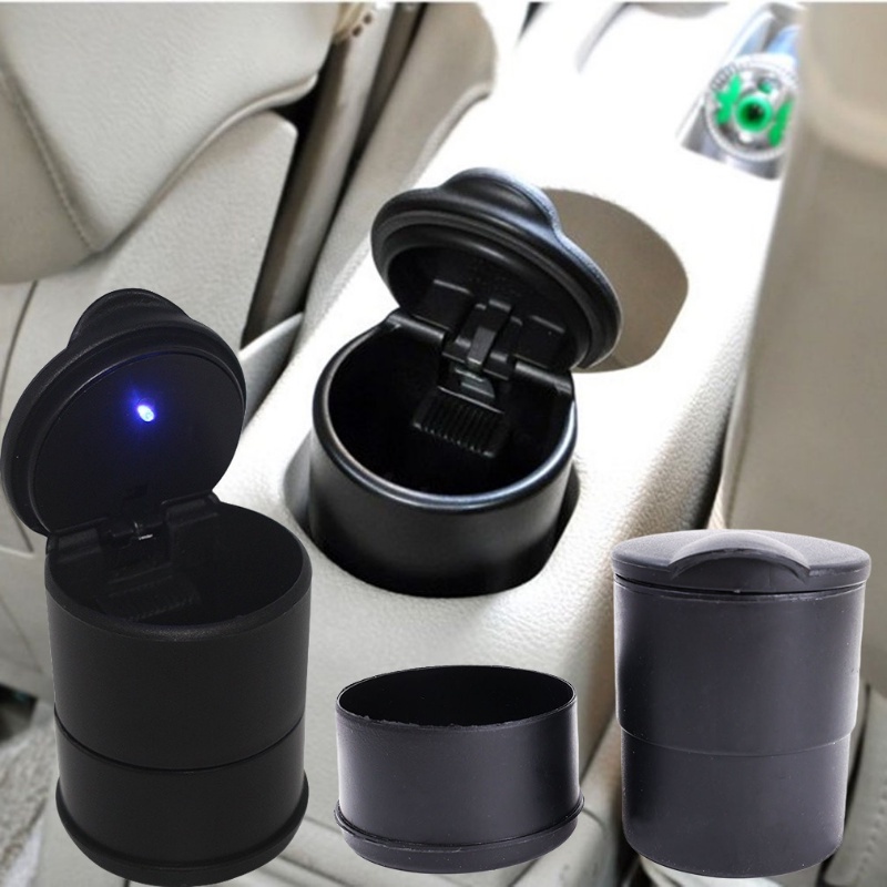 Asbak Mobil Multifungsi Portable Dengan Power Supply + Lampu LED