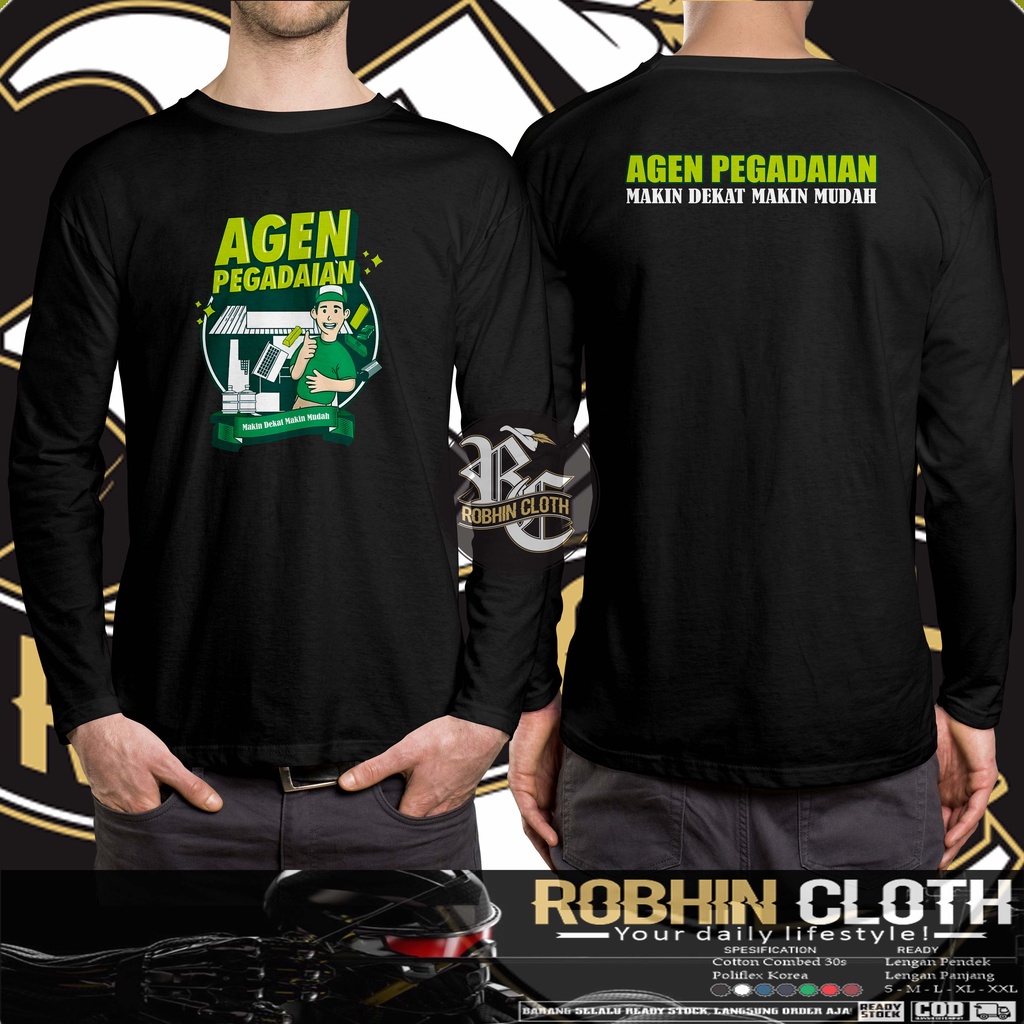 Kaos Agen Pegadaian Makin Dekat Makin Mudah Lengan Panjang Baju Distro