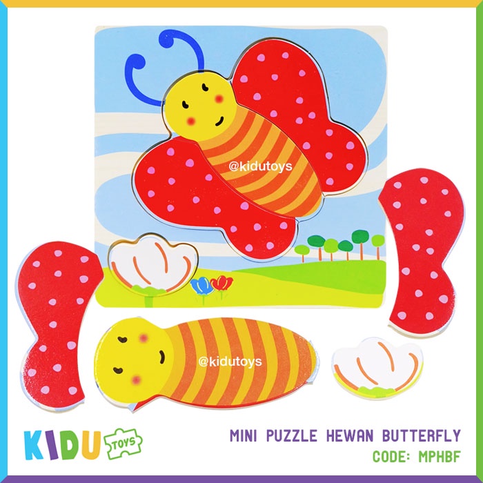 Mainan Kayu Edukasi Anak Puzzle Hewan / Mini Puzzle Hewan