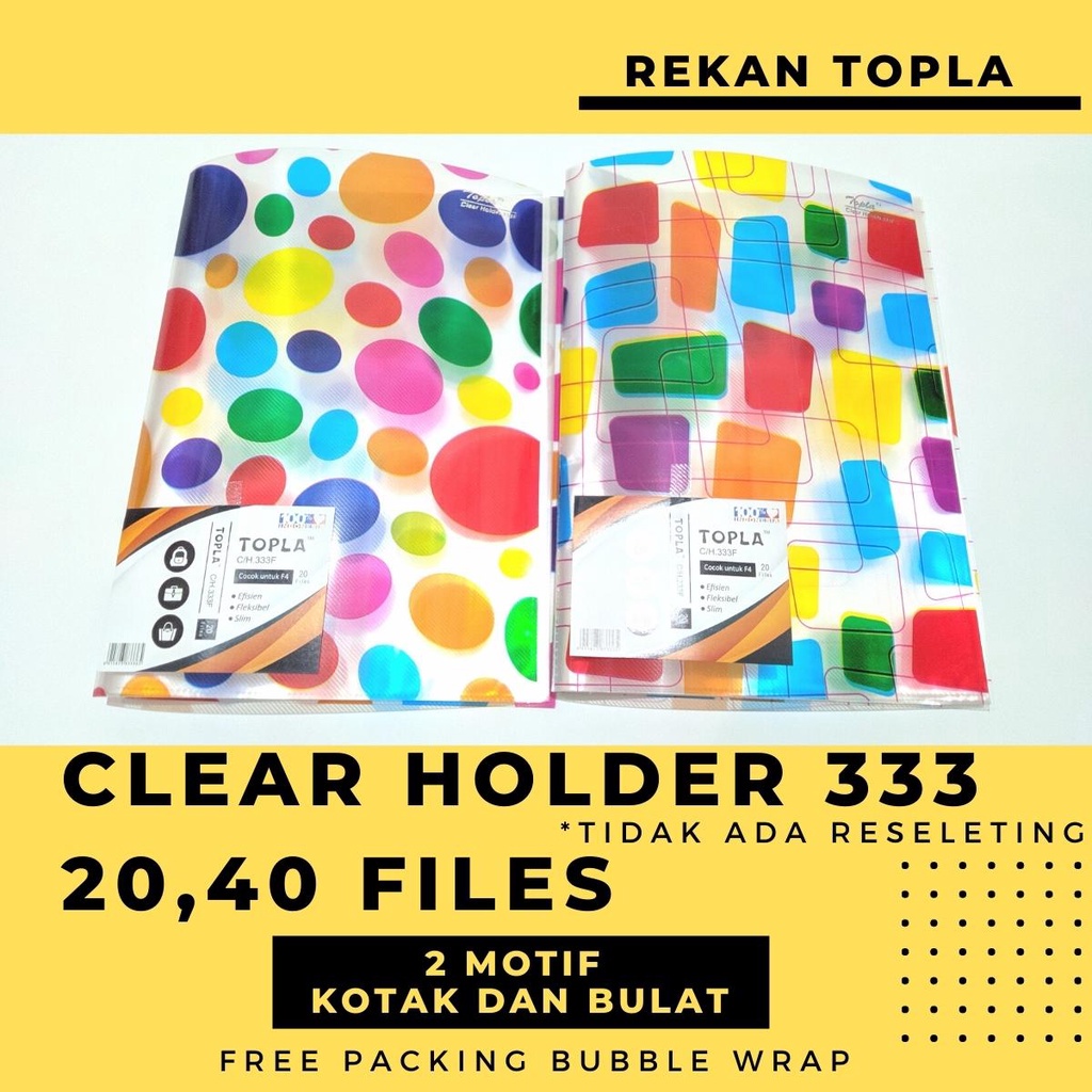 Map Dokumen premium Folio Bermotif  / Map Plastik Dokumen / Folder Berkas / Clear Holder plastik / B