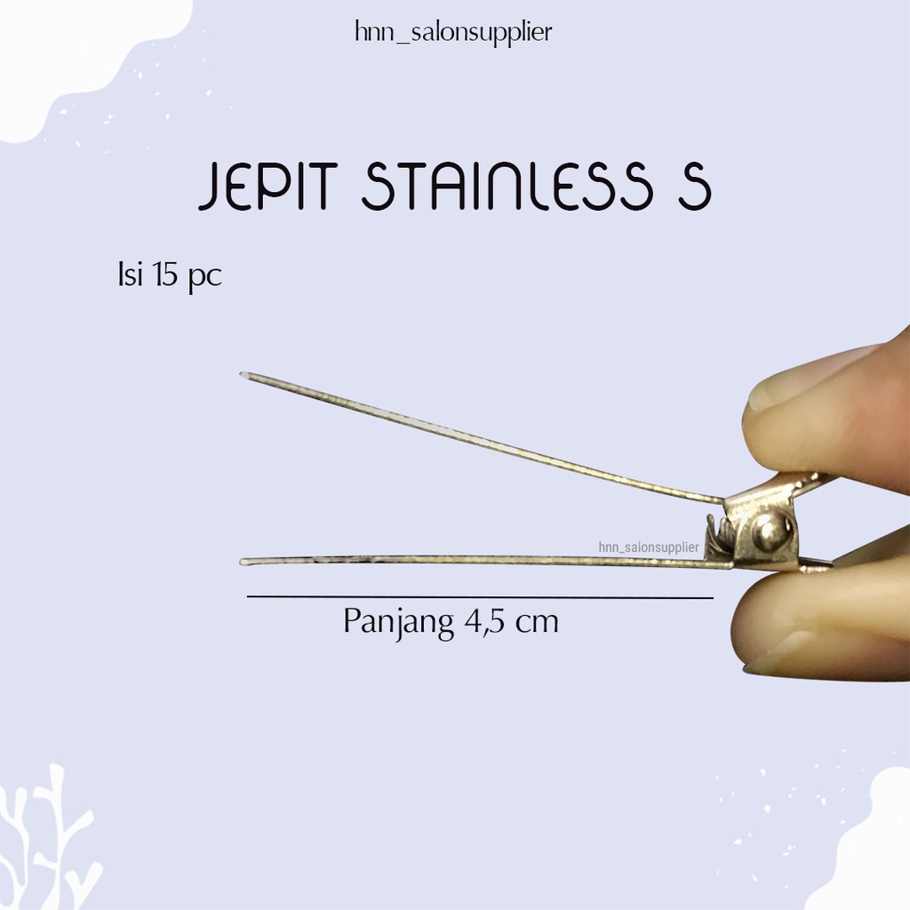 Jepit Bebek Stainless Stainles Stenlis Penjepit Rambut Salon