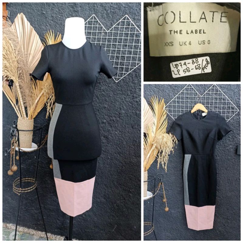 collate midi 3tone dress