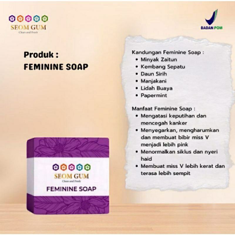 SEOM GUM Feminie Soap / Sabun Mis V Original