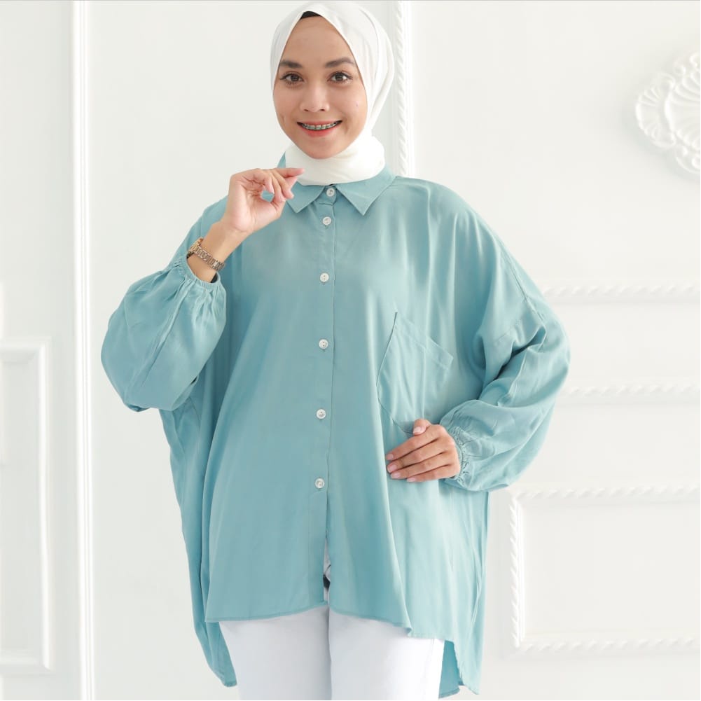 Kemeja Rayon Twill Oversize LD 140cm Jumbo