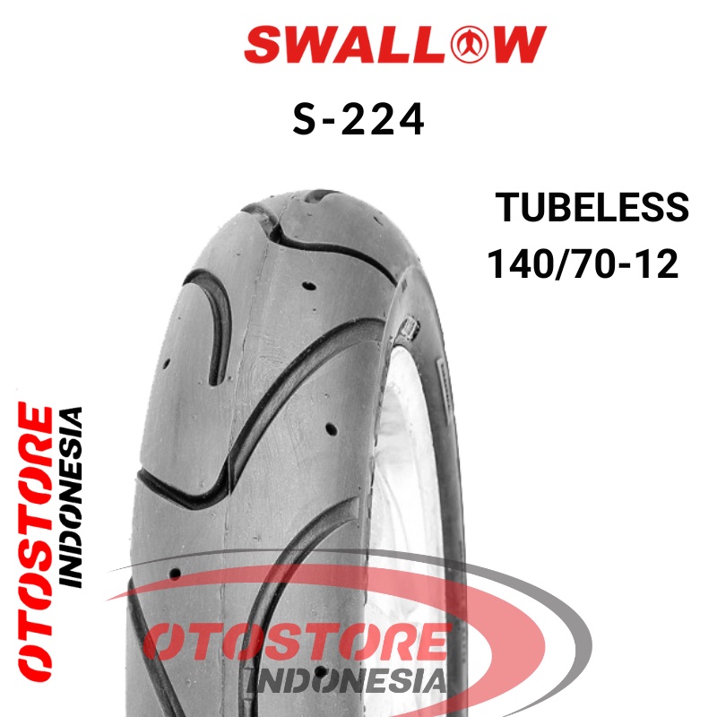 Ban Luar Motor Swallow S-224 140/70-12  RING 12  Tubeless  ban motor  scooter