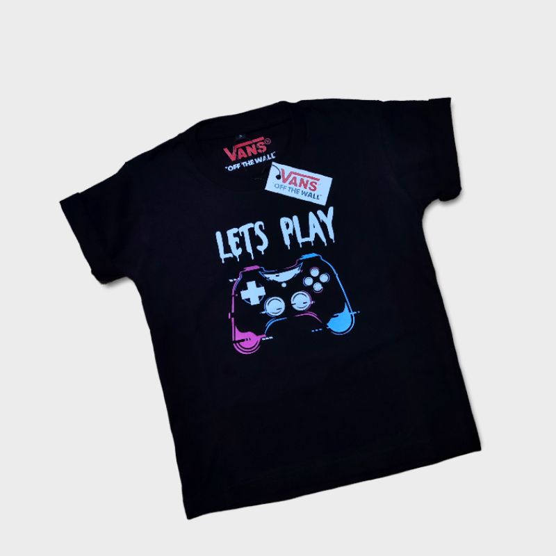 baju anak kaos anak anak baju anak vans lets play katun combed 24s super soft handfield .