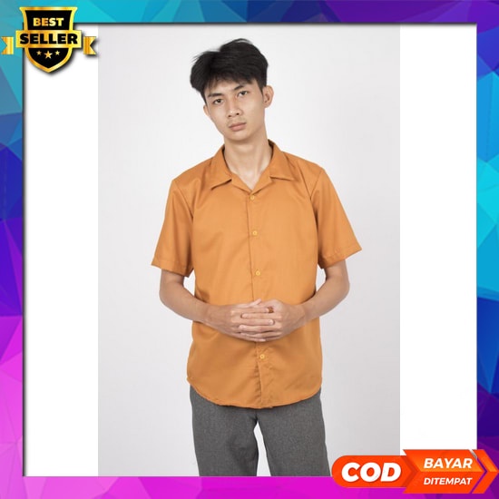 Kemeja.Rofad - Kemeja Pria Lengan Panjang Pria Lengan Panjang Polos Distro Navy Ukuran Size M, L, Xl