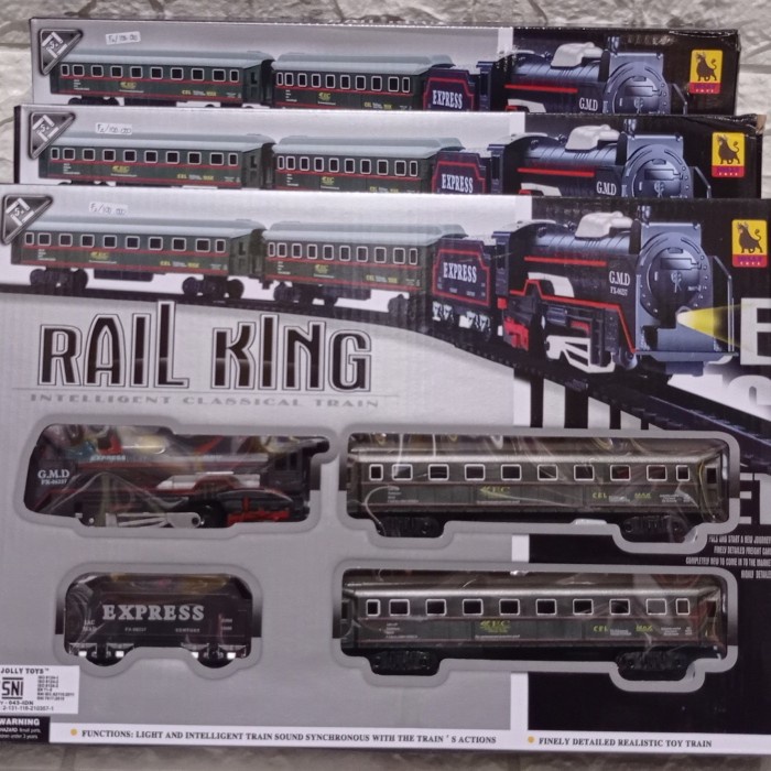Mainan kereta rail king rel track set
