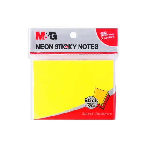 Memo Tempel / Neon Color Sticky Note 100Sheets - M&amp;G