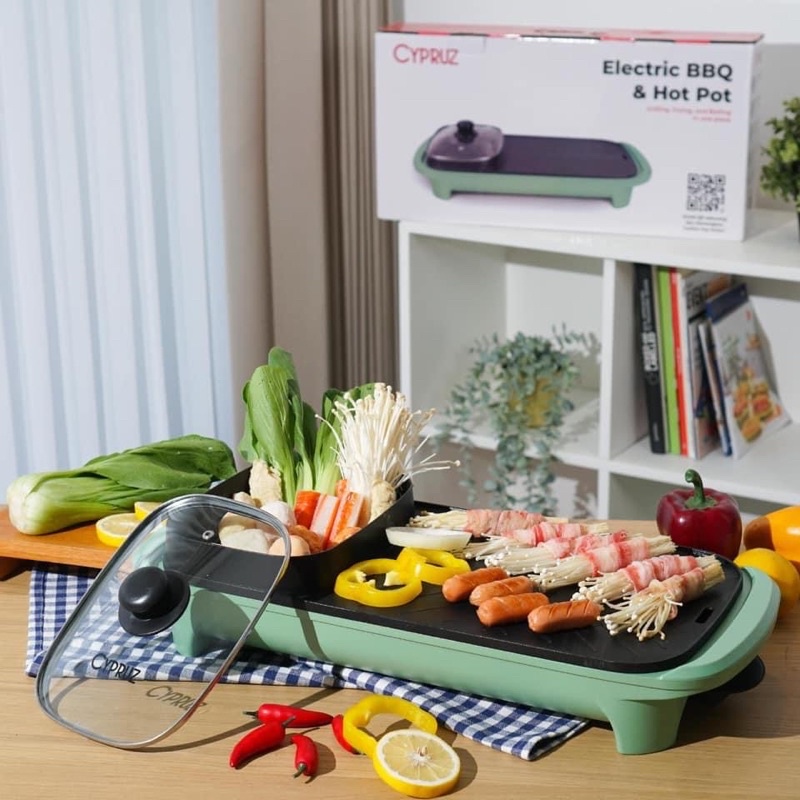 Cypruz BBQ Hotpot Electric / Grill Panggangan Listrik
