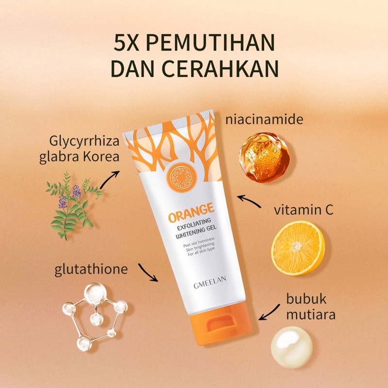 【Official Outlet】 GMEELAN - Exfoliating Gel Face Eksfoliasi Peeling Wajah Blackhead Cleaner Hydrating Gel Day Cream Niacinamide Pelembab Wajah Pemutih Pencerah Penghilang Daki Komedo Wajah Glowing Viral BPOM