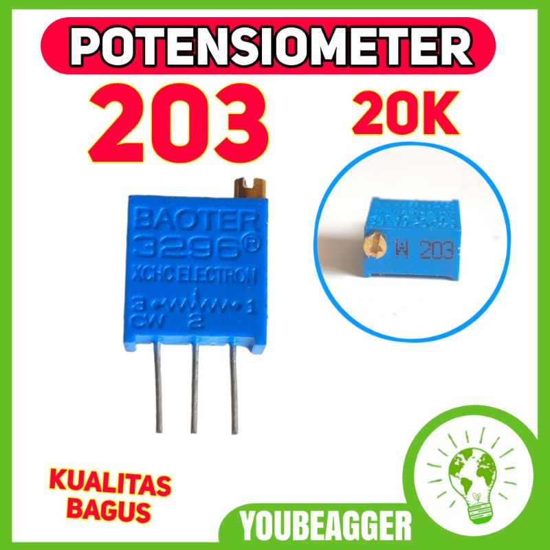 TRIMPOT MULTITURN 203 20K potensiometer